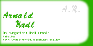 arnold madl business card
